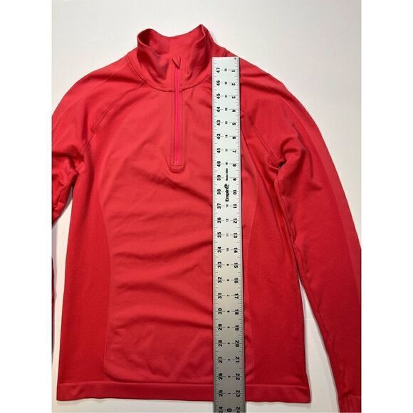 Sweaty Betty Athlete Seamless Half Zip Long Sleeve Top Glow Pink Size US 8, UK M - Picture 6 of 12